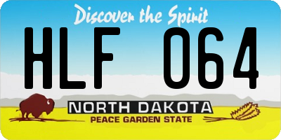 ND license plate HLF064