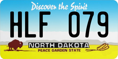 ND license plate HLF079