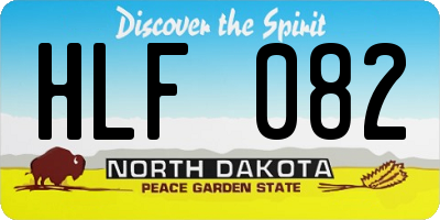 ND license plate HLF082