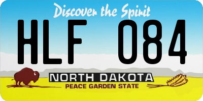 ND license plate HLF084