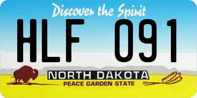 ND license plate HLF091