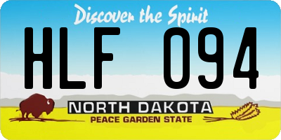 ND license plate HLF094