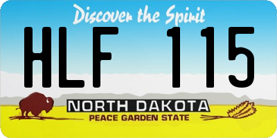 ND license plate HLF115