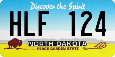 ND license plate HLF124