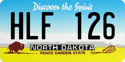 ND license plate HLF126