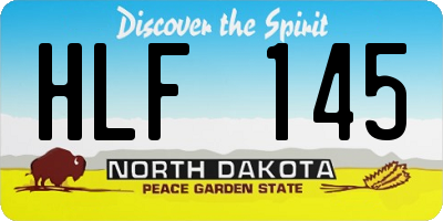 ND license plate HLF145