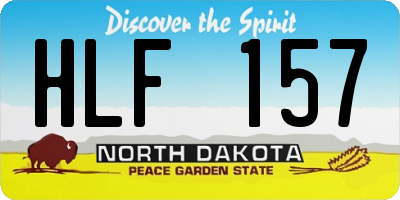 ND license plate HLF157