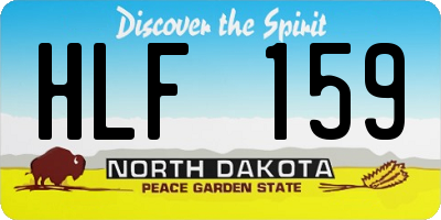 ND license plate HLF159