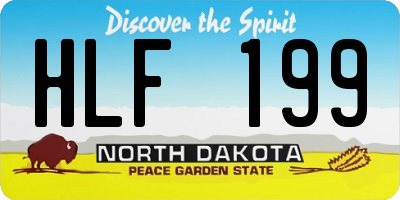 ND license plate HLF199