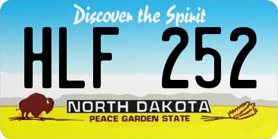 ND license plate HLF252