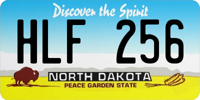 ND license plate HLF256