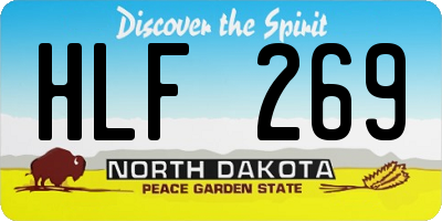 ND license plate HLF269
