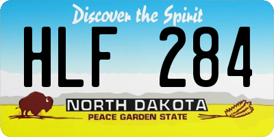 ND license plate HLF284