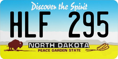 ND license plate HLF295