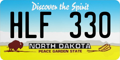 ND license plate HLF330