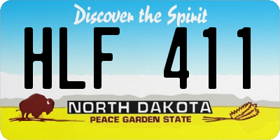ND license plate HLF411