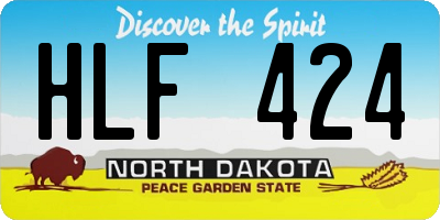 ND license plate HLF424