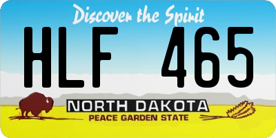 ND license plate HLF465