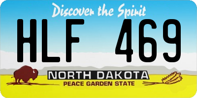ND license plate HLF469