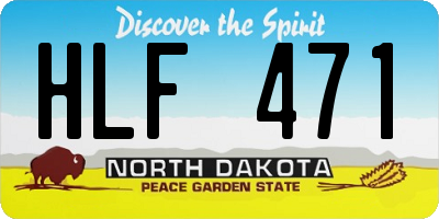 ND license plate HLF471
