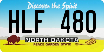 ND license plate HLF480