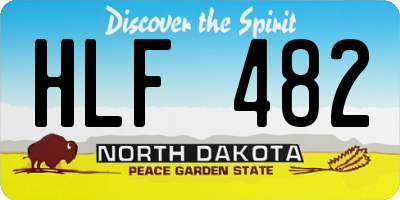 ND license plate HLF482