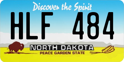 ND license plate HLF484