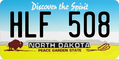 ND license plate HLF508
