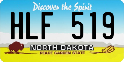 ND license plate HLF519