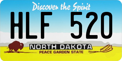 ND license plate HLF520