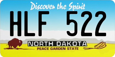 ND license plate HLF522