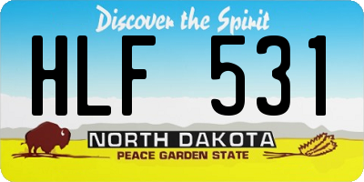 ND license plate HLF531