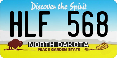 ND license plate HLF568
