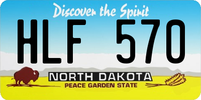 ND license plate HLF570