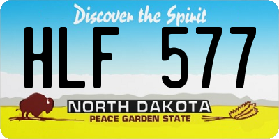 ND license plate HLF577