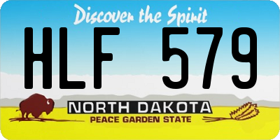 ND license plate HLF579