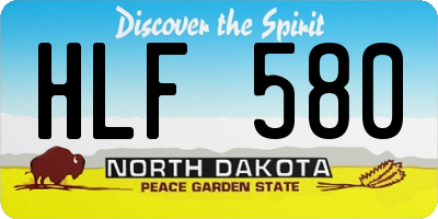 ND license plate HLF580