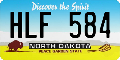 ND license plate HLF584