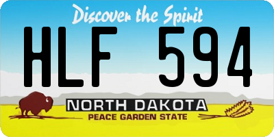 ND license plate HLF594
