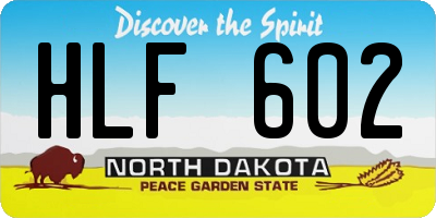 ND license plate HLF602