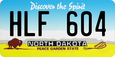 ND license plate HLF604