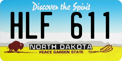 ND license plate HLF611