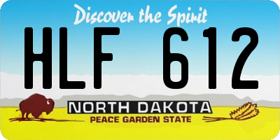 ND license plate HLF612