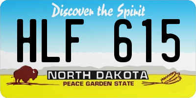 ND license plate HLF615
