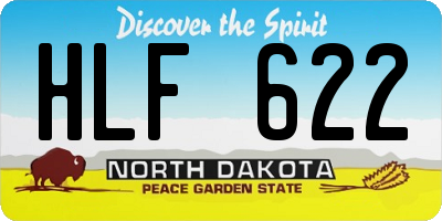 ND license plate HLF622
