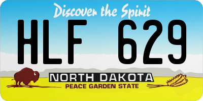 ND license plate HLF629