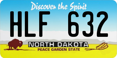 ND license plate HLF632