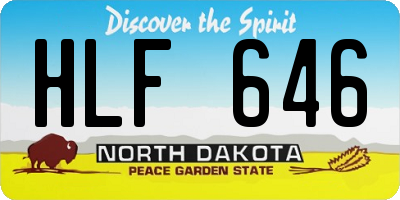 ND license plate HLF646