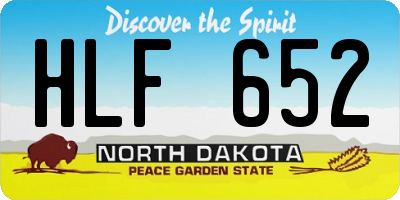 ND license plate HLF652