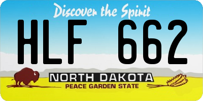 ND license plate HLF662